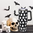 thumbnail image 2 of 40oz Ghost Tumbler With Handle,Halloween Tumbler with Lid and Straw Stainless Steel Insulated Coffee Cups Halloween Gifts for Women, 2 of 6