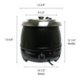 thumbnail image 2 of Excellante 10.5 QT stainless steel soup warmer, black color, comes in each, 2 of 3