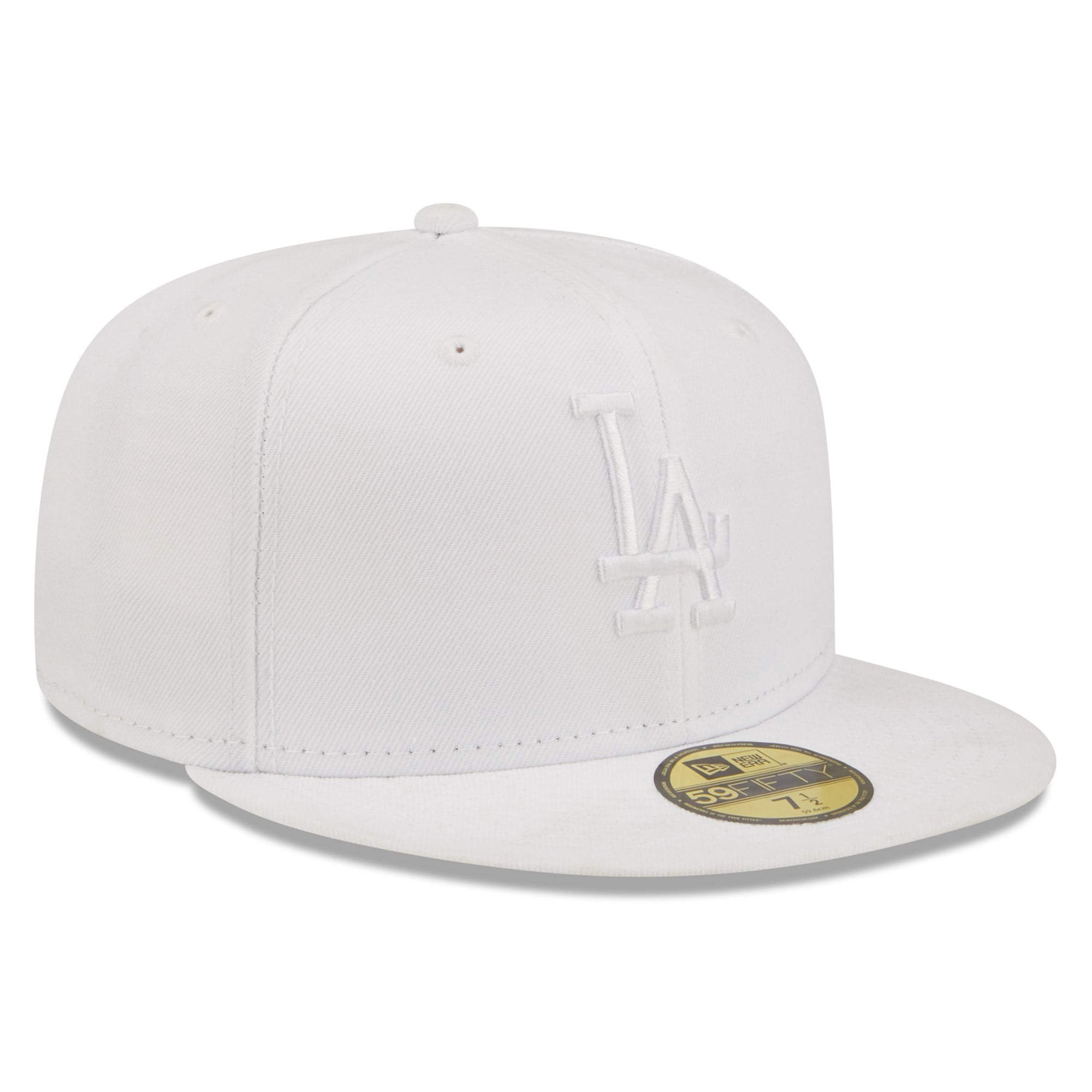 Men's New Era Los Angeles Dodgers White on White 59FIFTY Fitted Hat