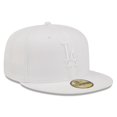thumbnail image 3 of Men's New Era Los Angeles Dodgers White on White 59FIFTY Fitted Hat, 3 of 6