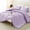Lavender Purple, variant on Light Grey Queen Comforter Set, 3 Pieces Light Gray Solid Breathable Quilted Bedding Sets, Luxury Soft Fluffy Bed Set with Down Alternative Comforter All Season (1 Comforter & 2 Pillowcases)