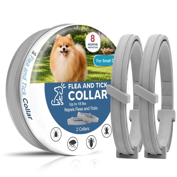 Collar antipulgas y antigarrapatas fcesiweg para perros pequeños, 8 meses, 2 unidades
