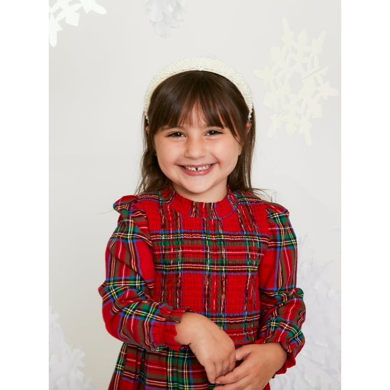 Wonder Nation Baby and Toddler Girl Plaid Holiday Dress Sizes 12
