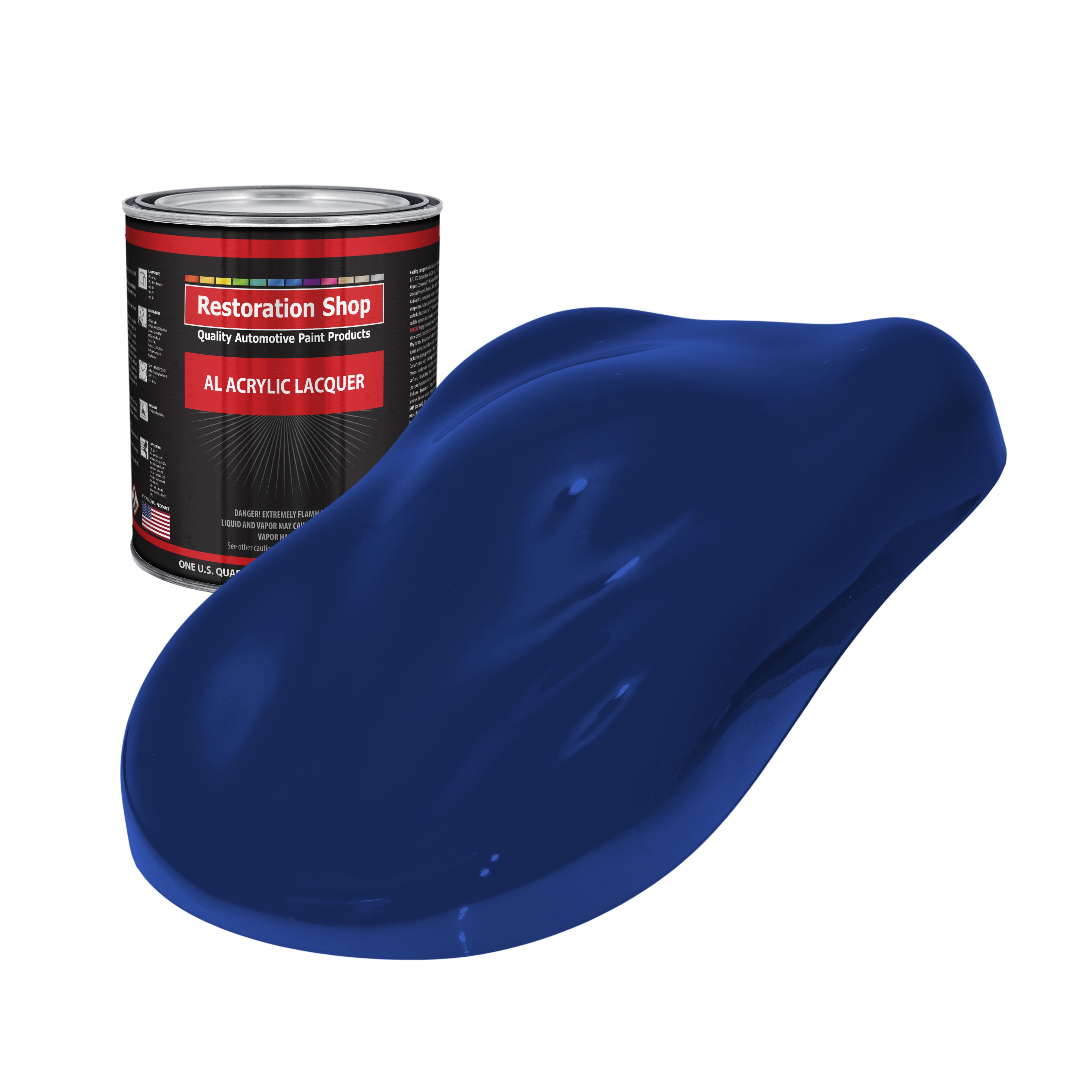 Restoration Shop Marine Blue Acrylic Lacquer Auto Paint Quart Paint