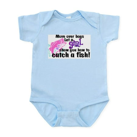 

CafePress - Move Over Boys Fish Infant Bodysuit - Baby Light Bodysuit Size Newborn - 24 Months