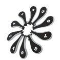 thumbnail image 4 of 10Pcs  Club Head Cover, Neoprene Wide Opening  Iron Protective HeadCovers With Zipper For Wood Iron Golfer, 4 of 8