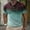 Light Blue, variant on CaiJunJia George Men Casual Printed Short Sleeve Turn Down Collar Buttons Side Split T-Shirt Blouse Tops, Polo Shirts for Men