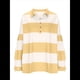 thumbnail image 3 of Suéteres de Cuello en V y Larga con Botones y Bloques de Color A Rayas para Mujer, Moda de Otoño 2025, Talla Grande y Amarillo M, 3 of 7