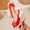 Red, variant on Women's Wedge Sandals: Ankle Strap Woven Hemp Rope Platform Open Toe Wedges - Stylish High Heel Dressy Summer Wedges for Women Beige 5.5(36)