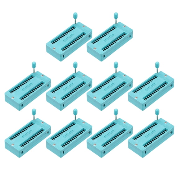 10Pcs Universal IC Test ZIF Socket 28 Pin 2.54mm Pitch DIP Integrate Socket for Microcontroller, Chip