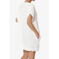 thumbnail image 4 of Robe Mini Babydoll en Gaze de Coton à Manches Courtes Col en V Décontractée pour Femmes, 4 of 7