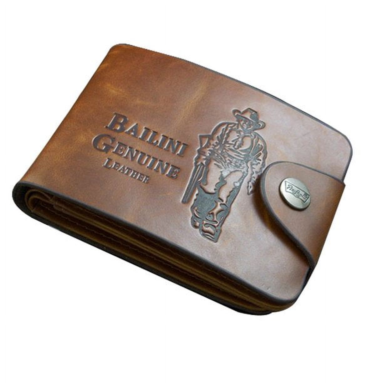 Wallets for Men Genuine Leather Pockets Credit/ID Cards Holder Purse Wallet Front Pocket Wallet - image 2 of 6