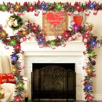 Artificial White Snowflake Garland for Christmas Decoration, Fluffy Tinsel Winter Holiday Party Decor, 5M Length