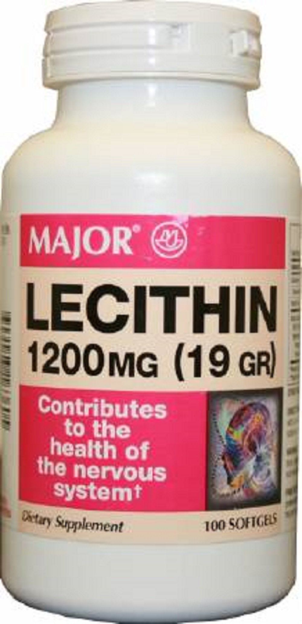 Major Lecithin Supplement 19 Gram Strength Capsule 100 per