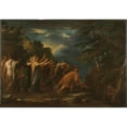thumbnail image 3 of Salvator Rosa 24x18 Black Modern Framed Museum Art Print Titled - Pythagoras Emerging from the Underworld (1662), 3 of 5
