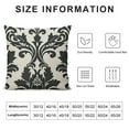 thumbnail image 6 of COMIO Throw Pillow Covers Case Decorative Damask Art Black and Cream Decorative Pillowcase Cushion Cover European Size Double Sided Design Printed,2 pcs White, 6 of 6