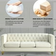 thumbnail image 3 of Tufted Button Velvet Sofa with Metal Feet / Comfortable and Elegant for Bedrooms, 3 of 6