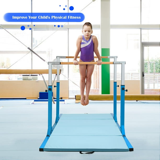 Costway barre d'entraînement de gymnastique en acier, barre