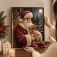 thumbnail image 6 of Large Christmas Diamond Painting Kit, 12X8 in Pearl Mosaic Canvas, Easy Beginner Holiday Wall Art for Entryway and Party Decorations, 6 of 7