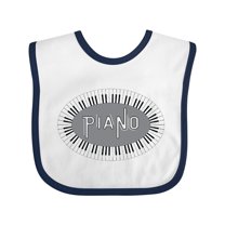Inktastic Piano Keys Oval Boys or Girls Baby Bib