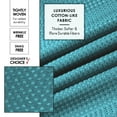 thumbnail image 6 of (3 pack) LammaLoe Teal Shower Curtain, Waffle Weave Heavy Duty Fabric Shower Curtain, 72” x 72" Hotel Luxury 256 GSM Bathroom Curtains, 6 of 8