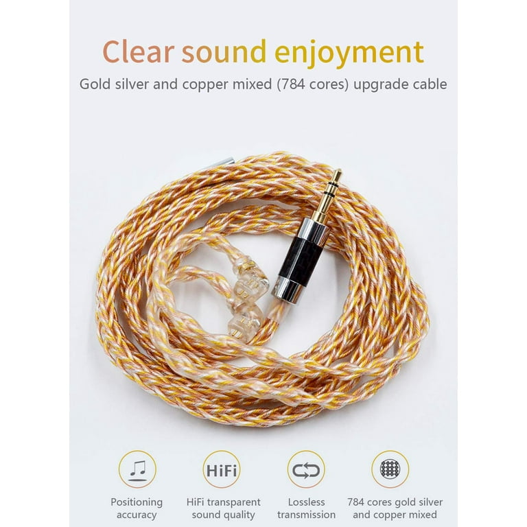 KZ Gold Silver and Copper Mixed (784 cores) Upgrade Cable KZ Gold Silver and Copper Mixed (784 cores) Upgrade Cable