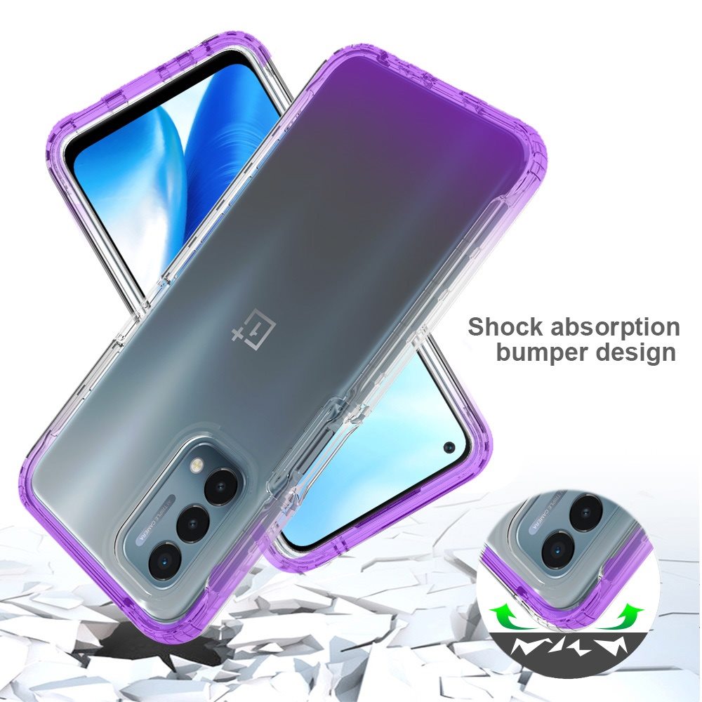 For Oneplus Nord N200 5g Two Tone Transparent Shockproof Case Cover