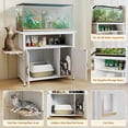 thumbnail image 3 of White 40-50 Gallon Aquarium Stand with Cat Litter Box Enclosure, 3 of 9