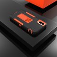 thumbnail image 7 of Allytech Case for iPhone X 2017/iPhone XS 2018 5.8", TPU + PC Hybrid Shockproof Cover with Magnetic Car Mount Flip Kickstand Non-Slip Rugged Case for iPhone XS/ iPhone X, Black+Orange, 7 of 7