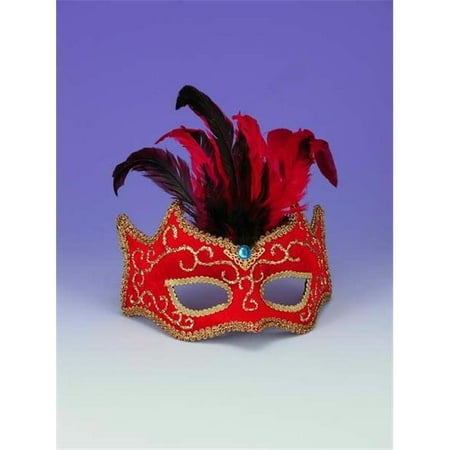 Costumes For All Occasions Fm57194 Half Style Mask Rd W Gold Trim