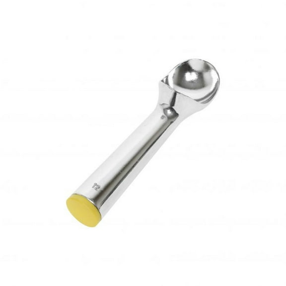 Truecraftware – 3 oz. Heavy Duty Aluminum Ice Cream Scoop / Dipper, Yellow Color, with Antifreeze Solution filled-in