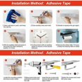 thumbnail image 3 of Portarrollos de papel higiénico de aluminio para montaje en pared (perforado/no perforado), portarrollos con estantes espaciosos, portarrollos de papel higiénico de pared para baños y, 3 of 5
