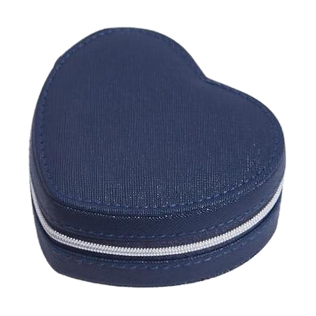 Mujeres PU Travel Collar Belleza Pendientes Estuche de Almacenamiento Compacto Azul Yuyangstore bandeja de joyería de mujer