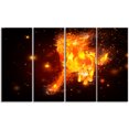 thumbnail image 2 of Abstract Running Fire Horse - Animal Canvas Art Print, 2 of 3