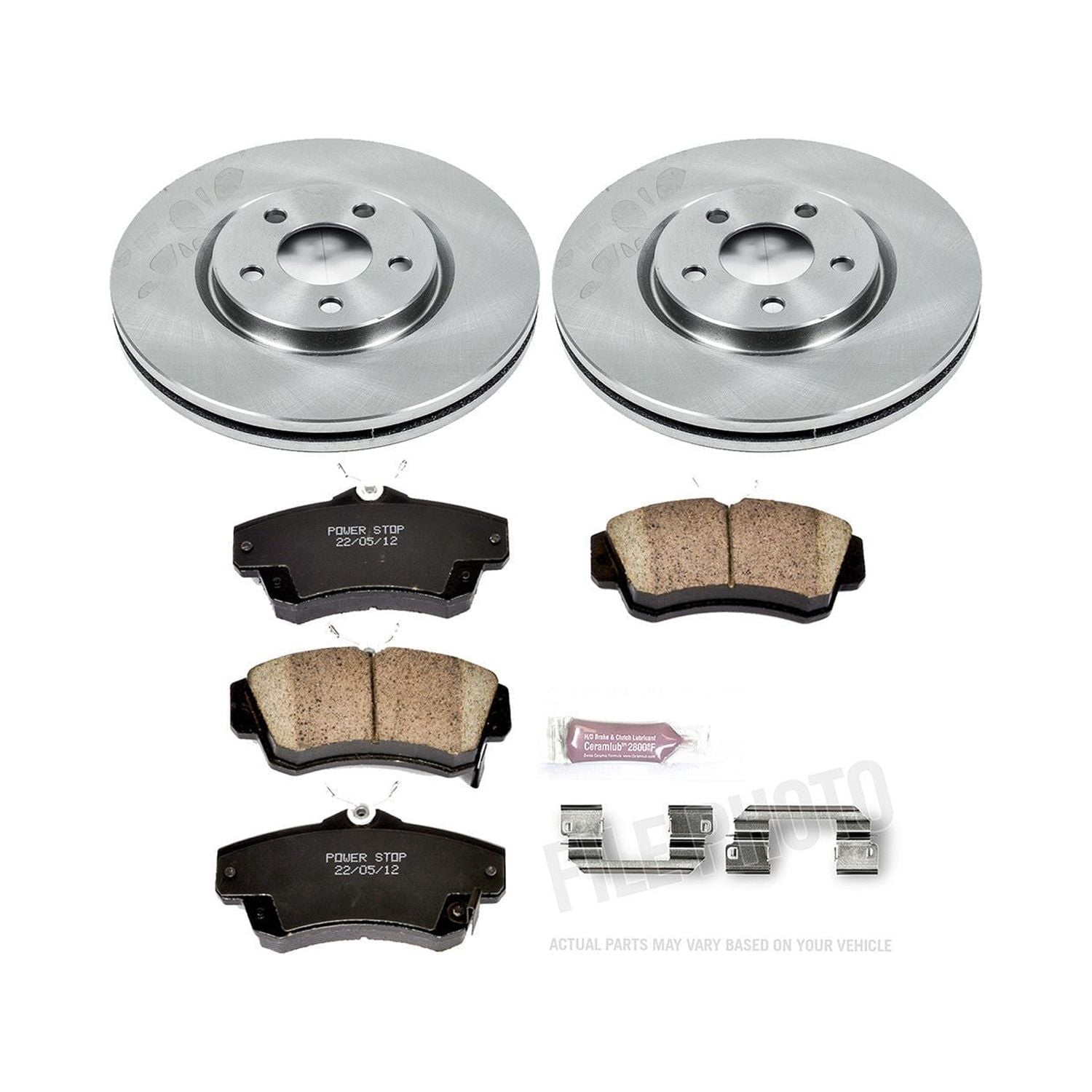 Power Stop Front Stock Replacement Brake Pad and Rotor Kit KOE1706