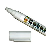 Cohas Liquid Chalk Wet Erase Marker, Bullet and Chisel Tip, White