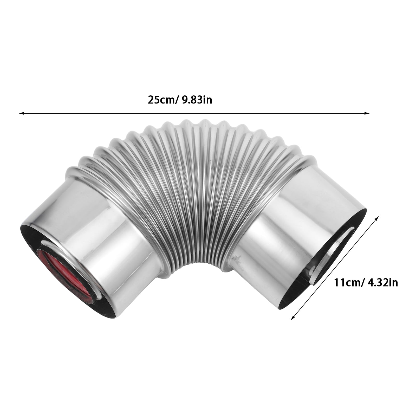 BESTYASH Double Layer Insulated Stainless Steel Stove Pipe Elbow Vent Connector for Fireplace and Stove Use