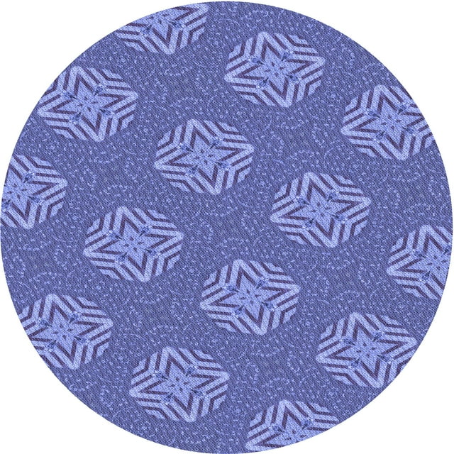 Ahgly Company Tapis d'Intérieur Lavables en Machine, Ronds, Bleu Ciel de Transition, Ronds de 8 Pi