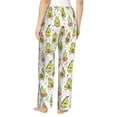 thumbnail image 3 of Xecao Avocado Playing Music Women's Straight Lounge Pajama Pants: The Epitome of Relaxed Sleepwear, 3 of 9