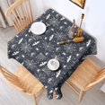 thumbnail image 2 of Spider Web Bats Halloween Pattern Square Tablecloth,Waterproof Square Table Cover,Wipeable Spillproof Washable Table Cover for Home Kitchen Party Decor 42"X42"(107x107cm), 2 of 6