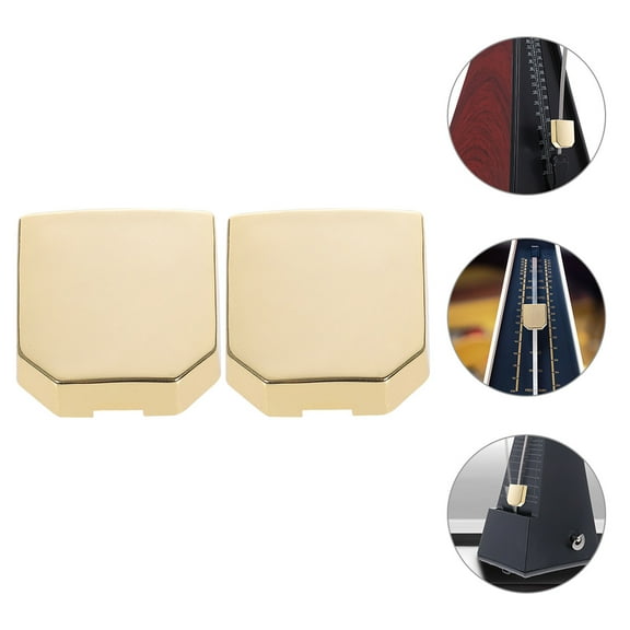 BESTOYARD 2Pcs Mechanical Metronome Sliding Block Metal Piano Part Universal Golden