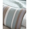 thumbnail image 3 of Madison Park Caelie 6 Piece Quilted 90 X 90 Inch QueenCoverlet Set with Embroidered Leaf Print, Blue, 3 of 3