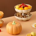 thumbnail image 3 of Hbdhejl Boîte à Bonbons Citrouille Table Basse de Salon Récipient à Collations et Stockage Assiette à Fruits à Double Couche, 3 of 8