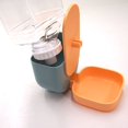 thumbnail image 4 of Juego de dos piezas para mascotas, dispensador automático de alimentos y dispensador de agua para perros pequeños, gatos y mascotas (naranja) ER, 4 of 5