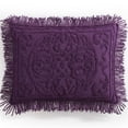 thumbnail image 2 of Beatrice Home Fashions Medallion Chenille Standard Sham Eggplant, 2 of 5