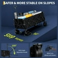 thumbnail image 5 of Huisuilinss Collapsible Wagon Cart,Foldable Wagon,All Terrain Beach Wagon,Portable Utility Cart,Extra Large Extended Wagon With Cup Holders For Sand Grocery Sports Garden Shopping Camping, 5 of 7