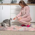 thumbnail image 3 of Pioneer Flower Floral Print Pattern Kitchen Rugs Sets Of 2, Anti Fatigue Non Slip Washable Floor Mats for Kitchen Sink Laundry, 17X30 Inch + 17X47 Inch, 3 of 6