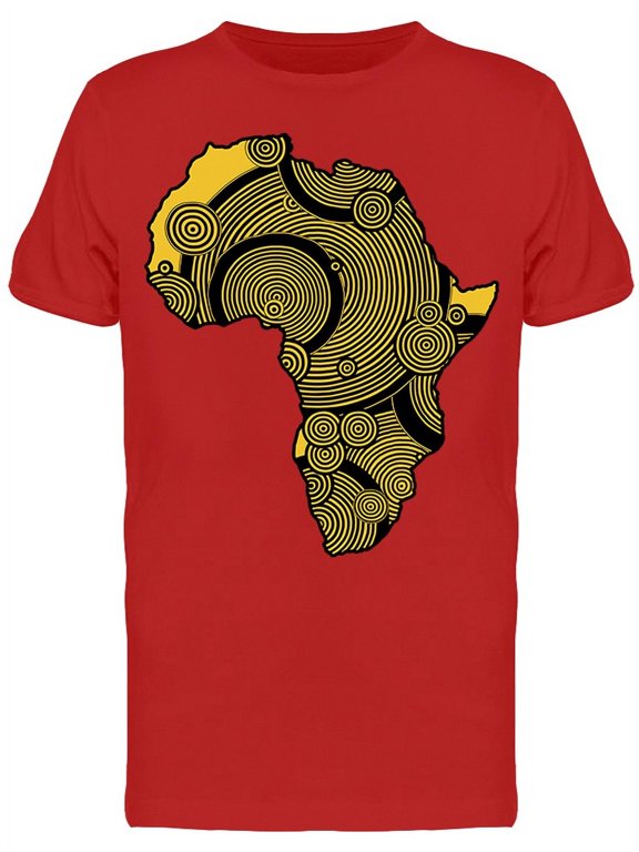 Ethno Pattern Map Of Africa T-Shirt Men -Image by Shutterstock, Male x-Large