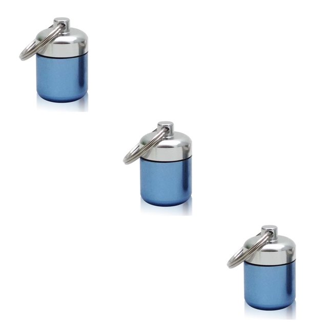 Billuyoard Portable Mini Pastillas Caja Llavero Botella Tabletas Contenedor Impermeable Azul Type1 NO1 Billuyoard CBP163958