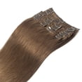 thumbnail image 5 of SAYFUT Thick True Double Weft Grade 7A 100% Remy Human Clip in Hair Extensions Full Head 8 Piece 18 Clips (22"-160g Light Brown), 5 of 6